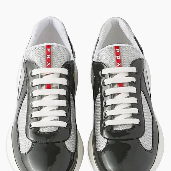Prada Men's Black and Gray Sneakers - Picture 1 of 3